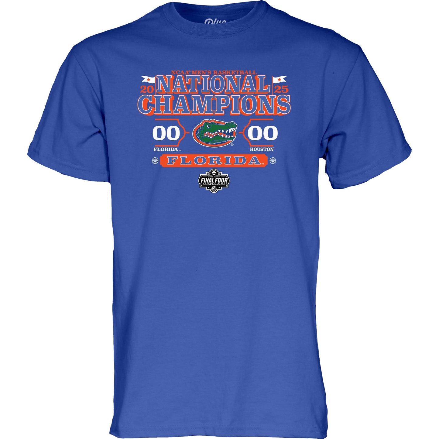 2025 NCAA Men's National Champions Florida Gators Stunt Double Blue T Shirt