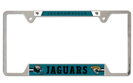 Jacksonville Jaguars Wincraft Helmet/Jag Head Metal License Plate Frame - officially licensed fan gear