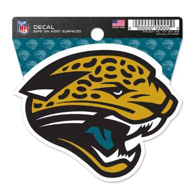 Jacksonville Jaguars Wincraft Throwback Jags Head Clean Cut Decal 3"X4"