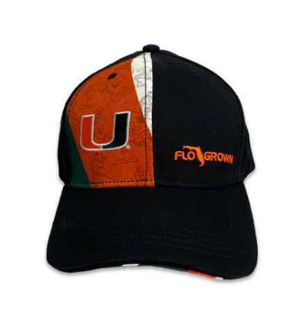 Miami Hurricanes Label Panel Hat - officially licensed fan gear