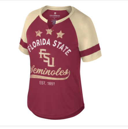 Florida State Seminoles Colosseum Ladies Star Trainer Short Sleeve Tee - officially licensed fan gear