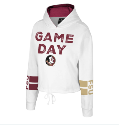 Florida State Seminoles Colosseum Ladies Clinched Game Day Hoodie - officially licensed fan gear