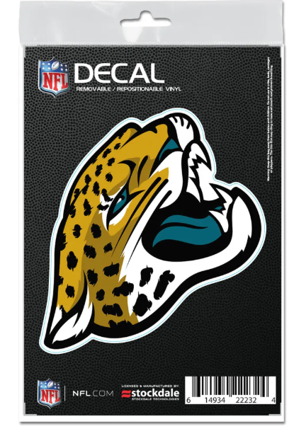 Jacksonville Jaguars Wincraft Multi-Use Decal 3" X 5"