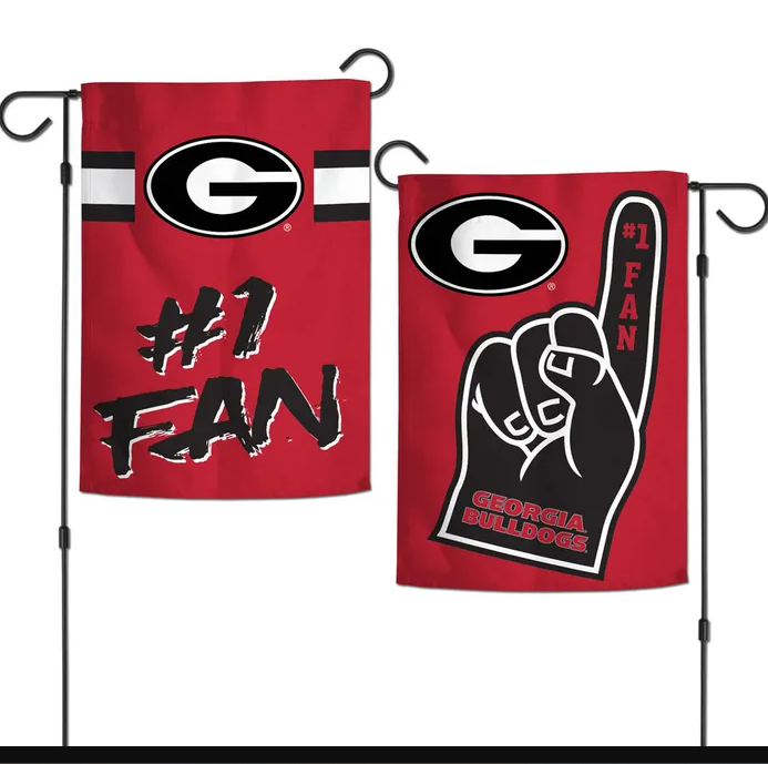 Georgia Bulldogs Wincraft #1 Fan 2 Sided Garden Flag