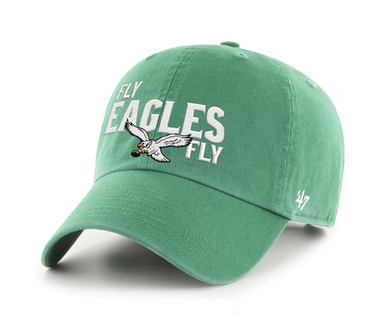 Philadelphia Eagles Fly Clean Up Adjustable Hat 47 Brand Kelly Green
