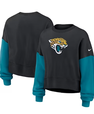Jacksonville Jaguars-Women's Nike Oversized Crew Fleece - officially licensed fan gear