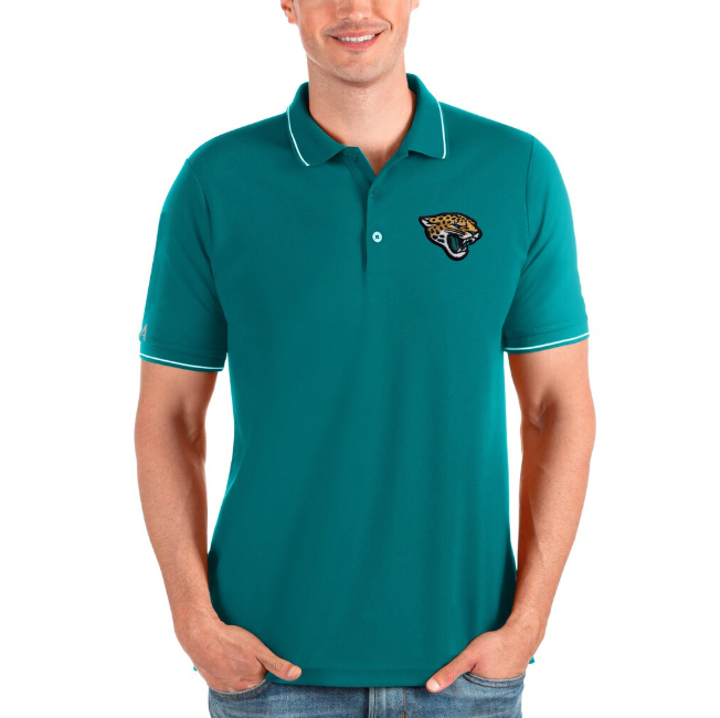 Jacksonville Jaguars Antigua Men's Affluent Polo - Teal