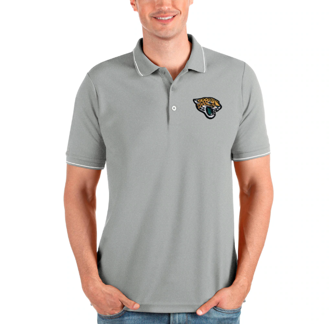 Jacksonville Jaguars Antigua Men's Affluent Polo - Grey