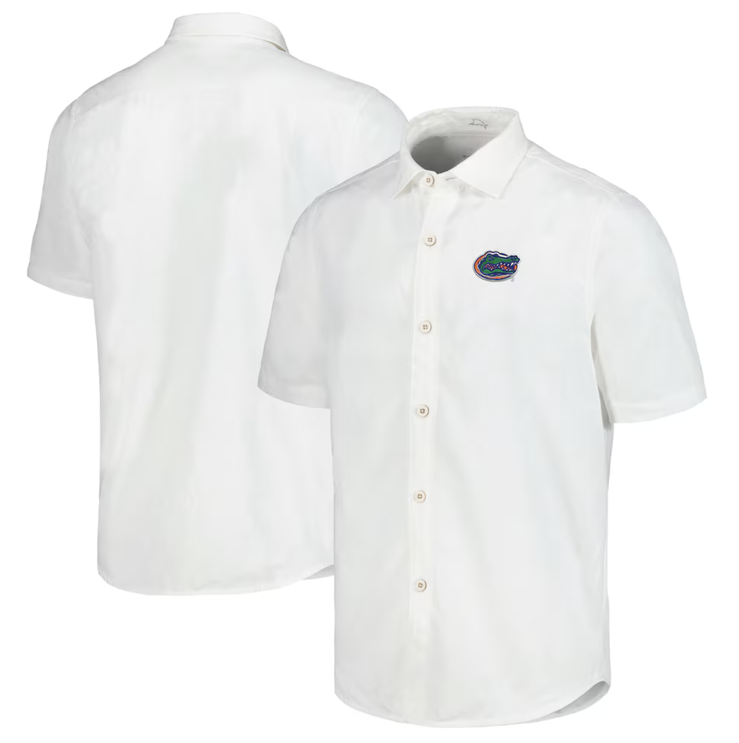 Florida Gators Coconut Point Palm Vista Button-Up Shirt Tommy Bahama Ivory