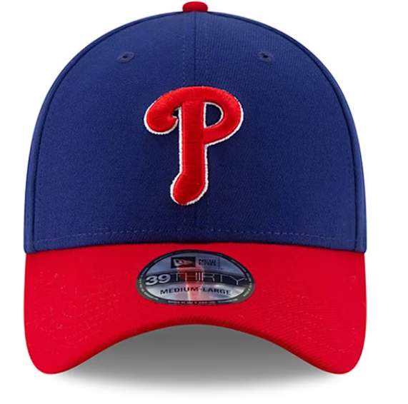 New Era Philadelphia Phillies Mens Blue 2T Alt Team Classic 39THIRTY Flex Hat