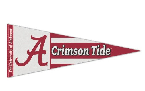 Alabama Crimson Tide Wincraft White Stripes Pennant