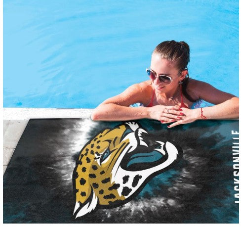 NFL Jacksonville Jaguars Tie Dye Spectra Beach Towel 30" x 60"