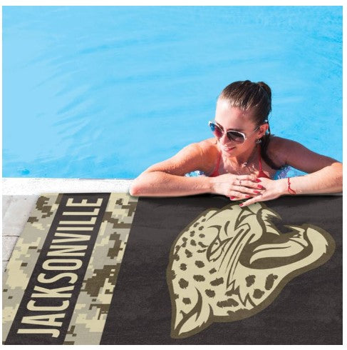 NFL Jacksonville Jaguars Military Spectra Beach Towel 30" x 60"