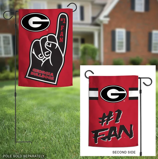 Georgia Bulldogs Wincraft #1 Fan 2 Sided Garden Flag