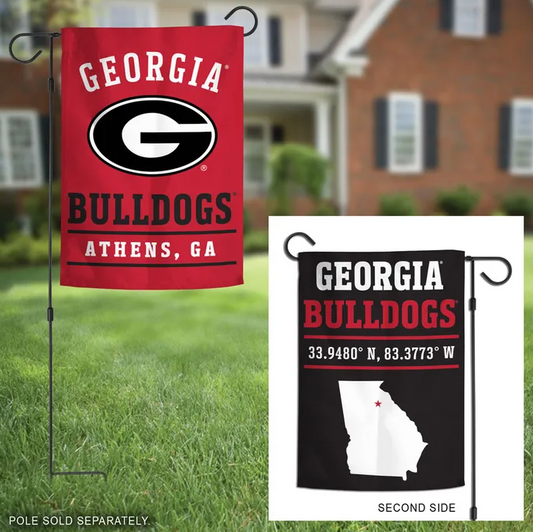 Georgia Bulldogs Wincraft Coordinates 2 Sided Garden Flag