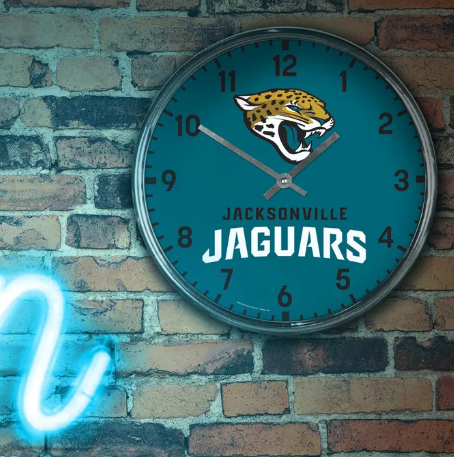 Jacksonville Jaguars Wincraft Chrome Clock