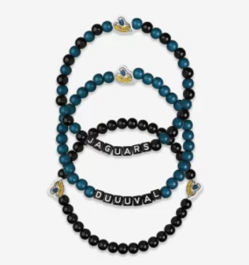 Jacksonville Jaguars FOCO 3 Pack Beaded Friendship Bracelet