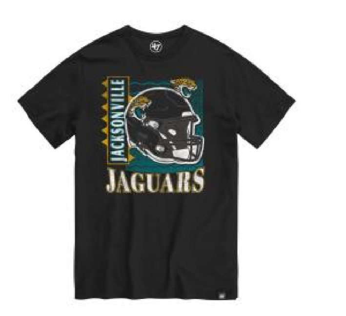 Jacksonville Jaguars '47 Brand Men's Helmet Double Jags T-Shirt - officially licensed fan gear