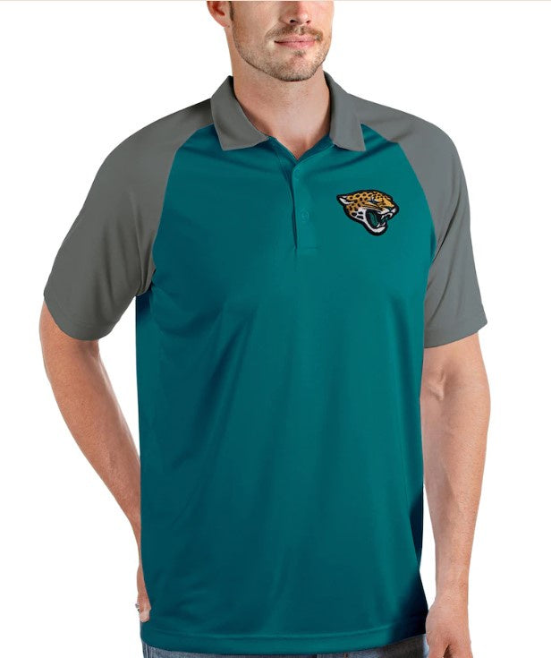 Jacksonville Jaguars Antigua Men's Teal/Steel Nova Polo