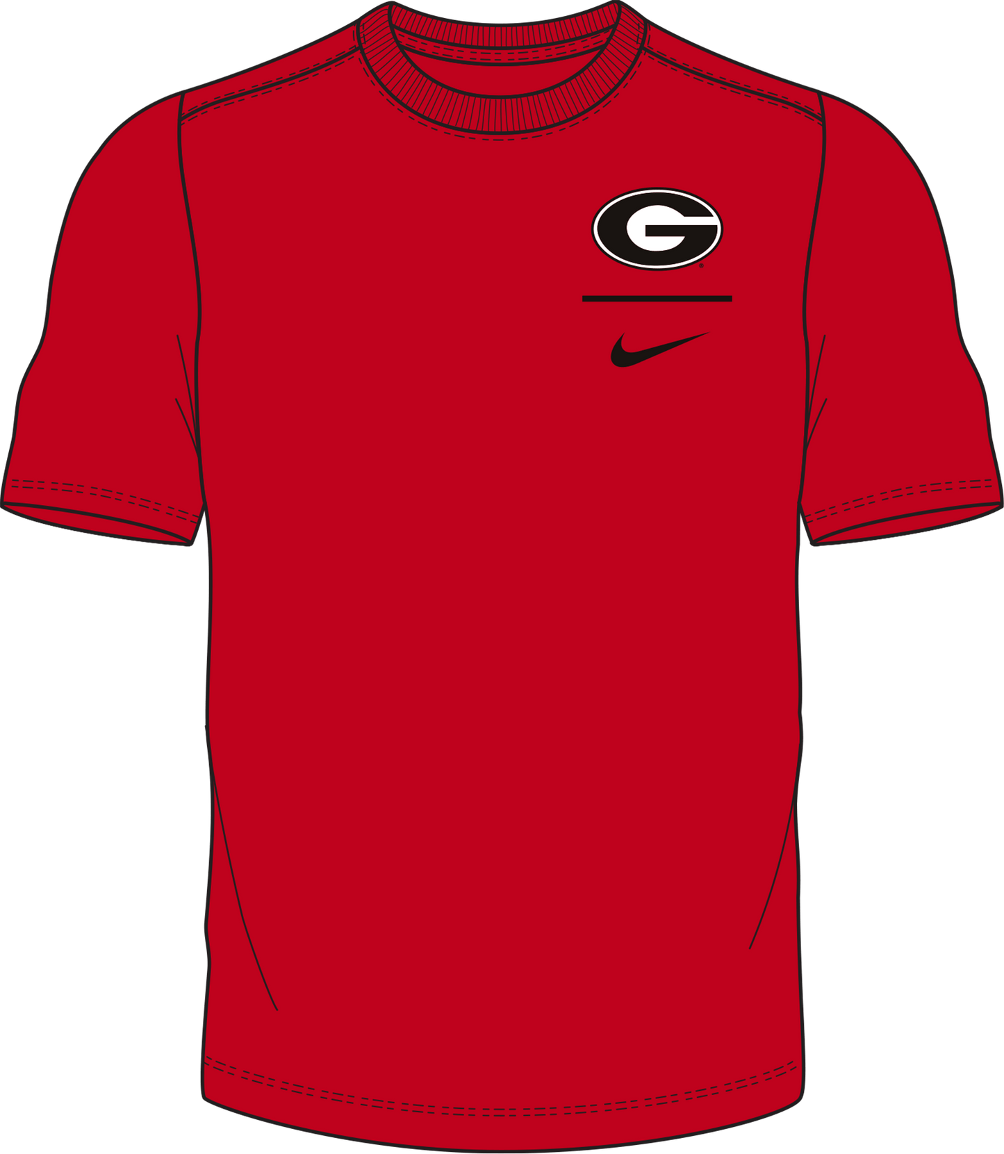 NCAA Georgia Bulldogs Nike Men's LC Logo Tee (Red)