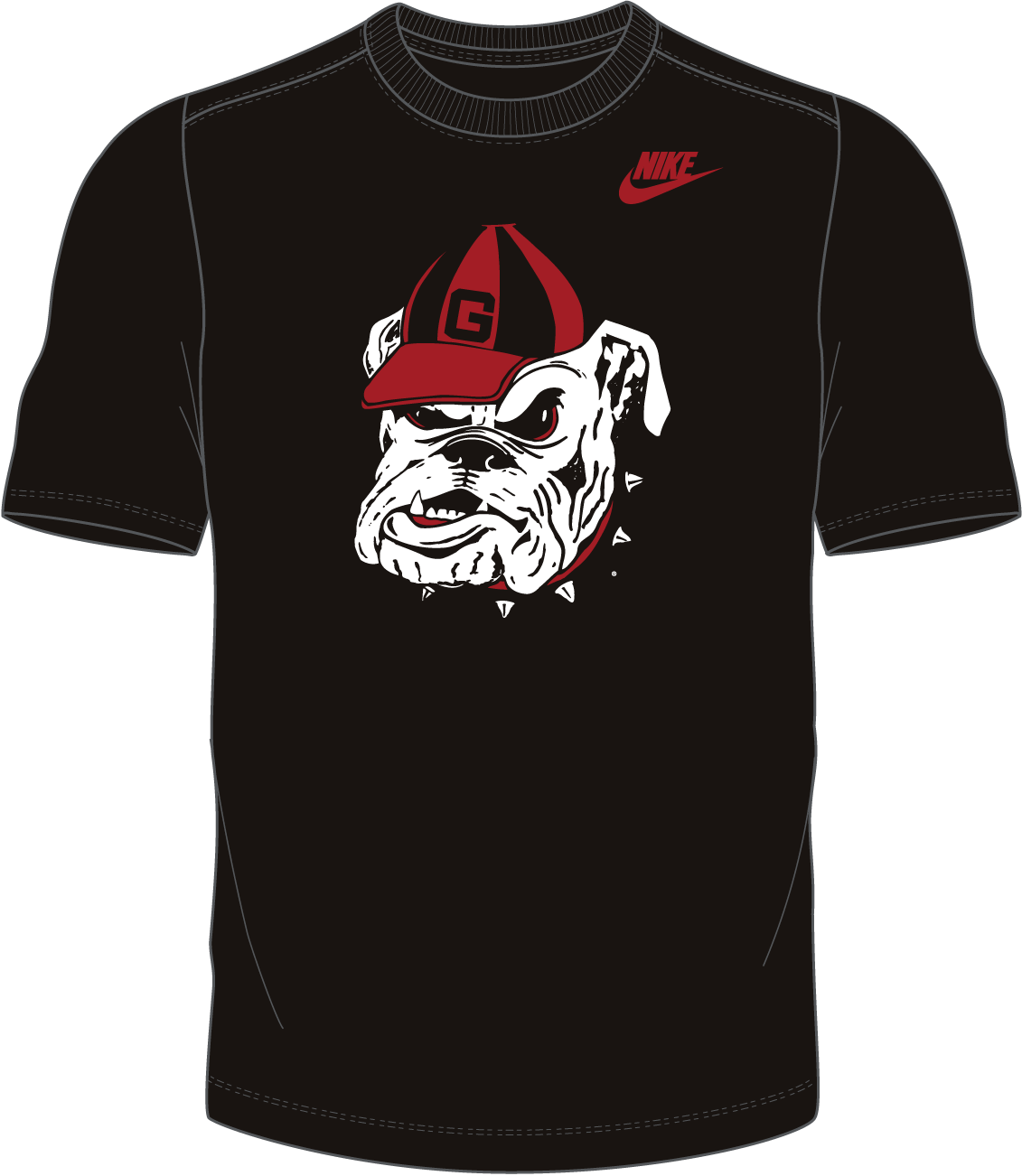 NCAA Georgia Bulldogs Nike Men's Legacy Cotton Alternate Logo Tee (Black)