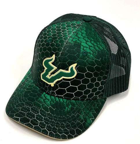 USF Bulls FloGrown Tech Skin Trucker Adjustable Hat - officially licensed fan gear