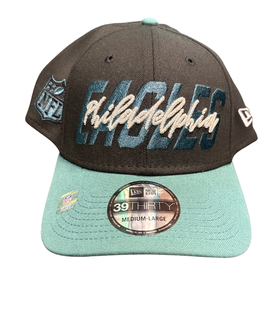 Philadelphia Eagles New Era Script Name 39Thirty Flex Hat
