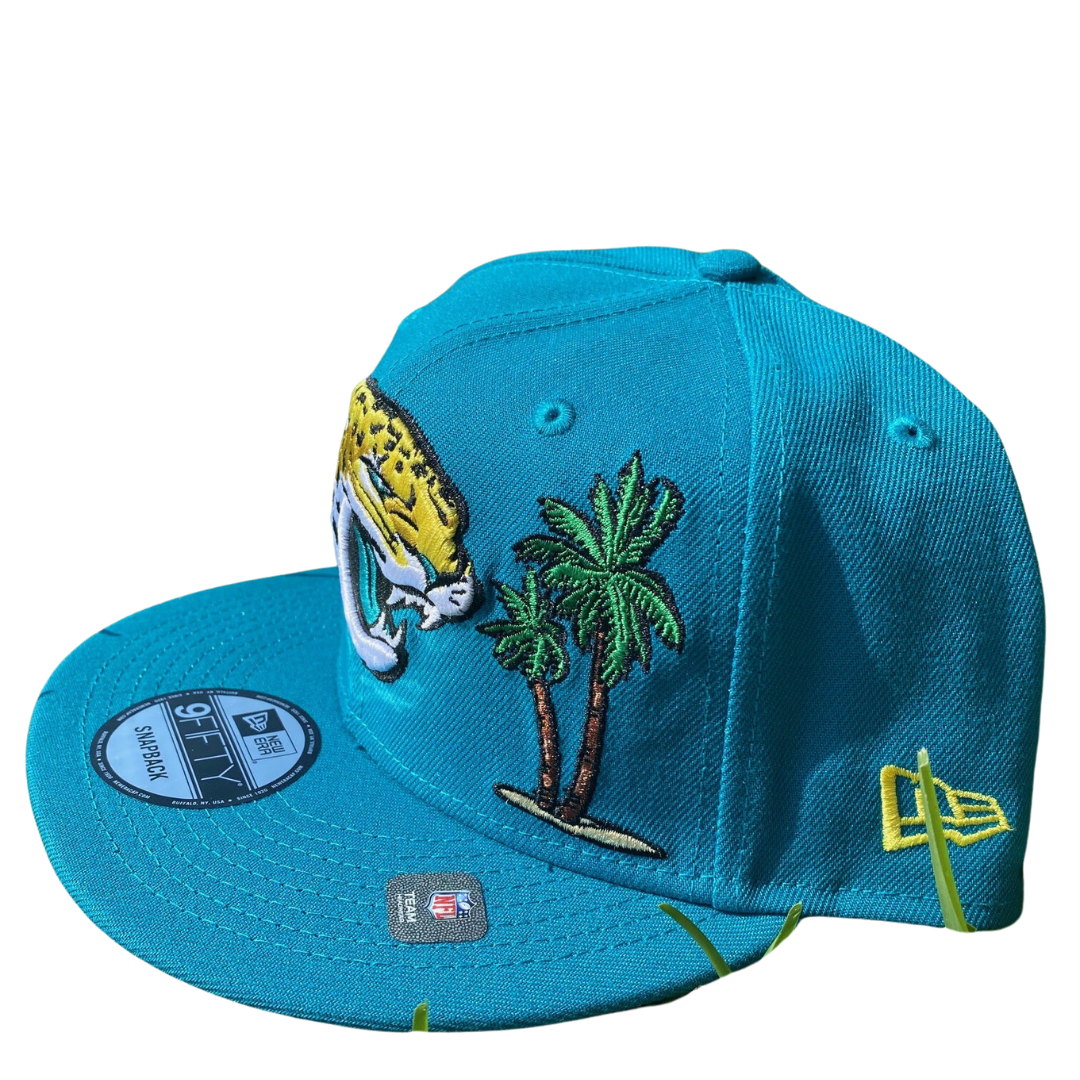 Jacksonville Jaguars Sports Mania New Era Custom Palm Tree Teal Snapback