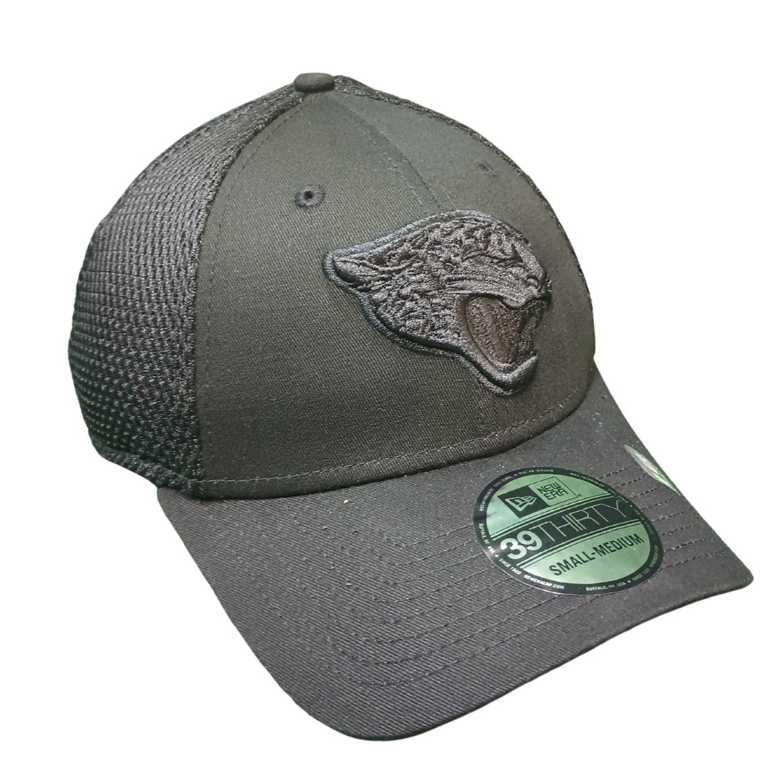 Jacksonville Jaguars New Era 39Thirty Black/Black Neo Flex Fit Hat