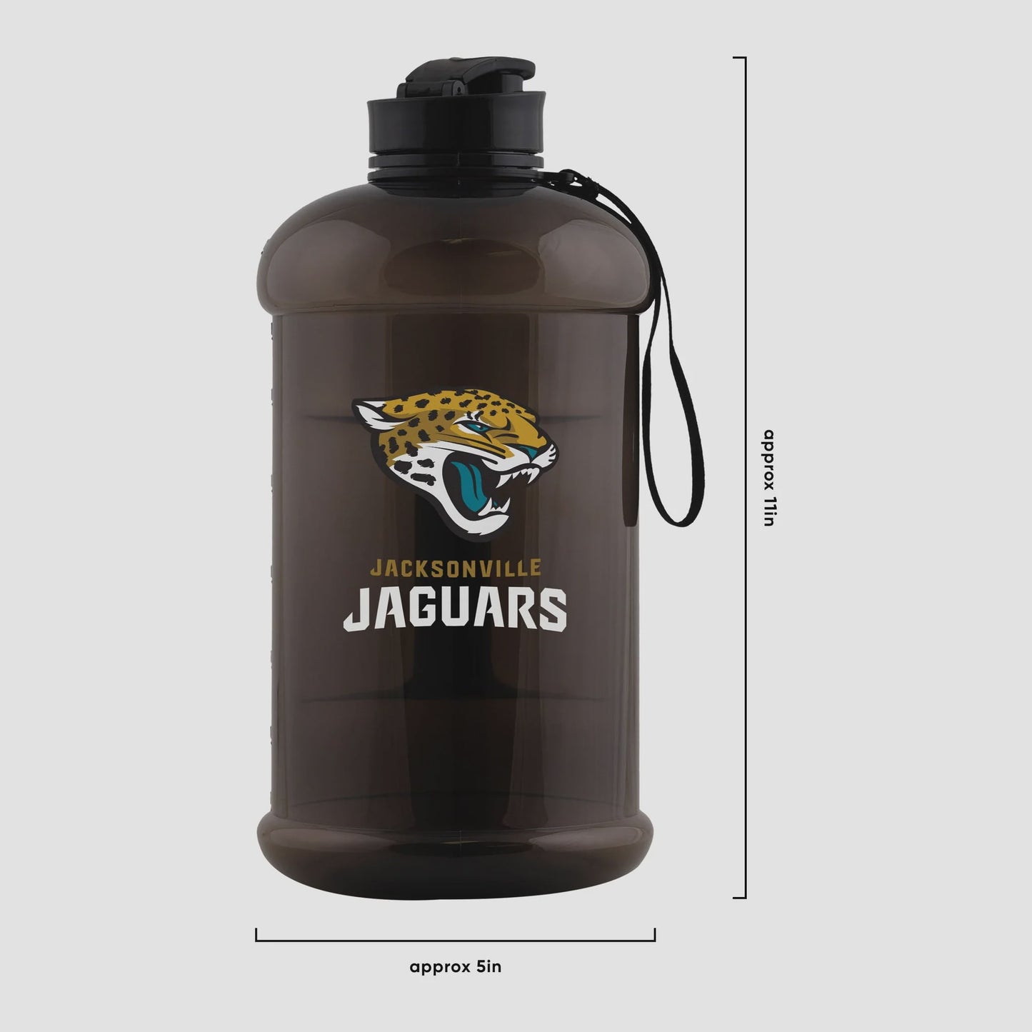 JACKSONVILLE JAGUARS LARGE TEAM COLOR CLEAR SPORTS BOTTLE