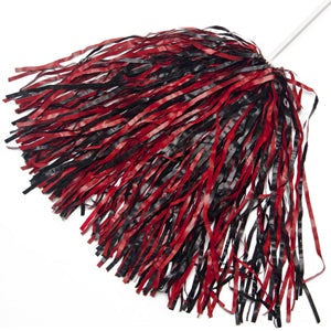 Solid Red/Black Pom Poms