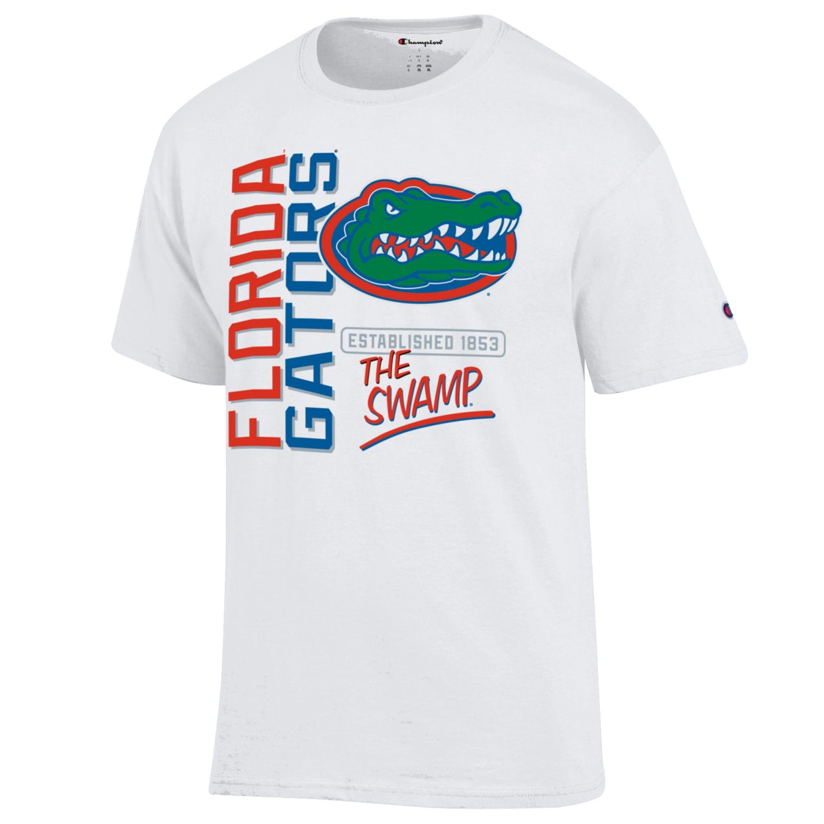 Florida Gators Men's Champion Gators The Swamp Vertical White Tee