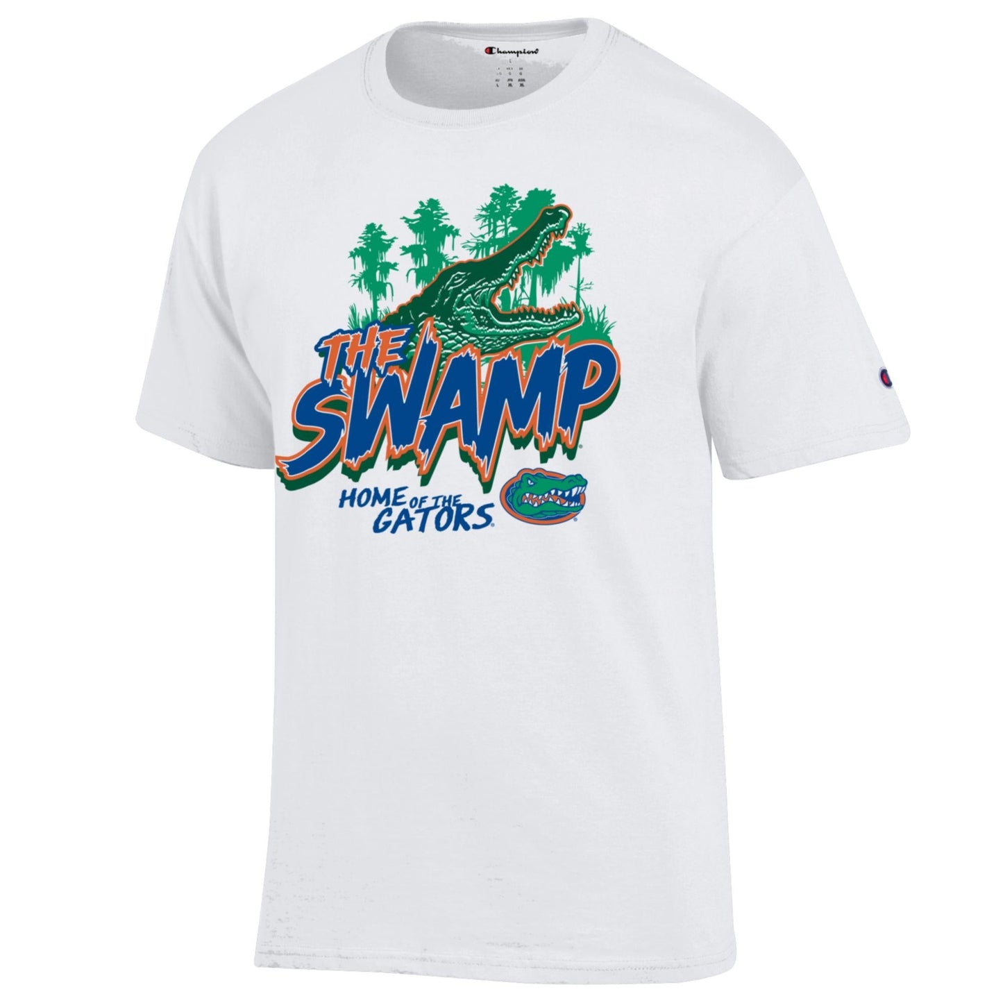 Florida Gators Men's Champion The Swamp Home of the Gators White Tee