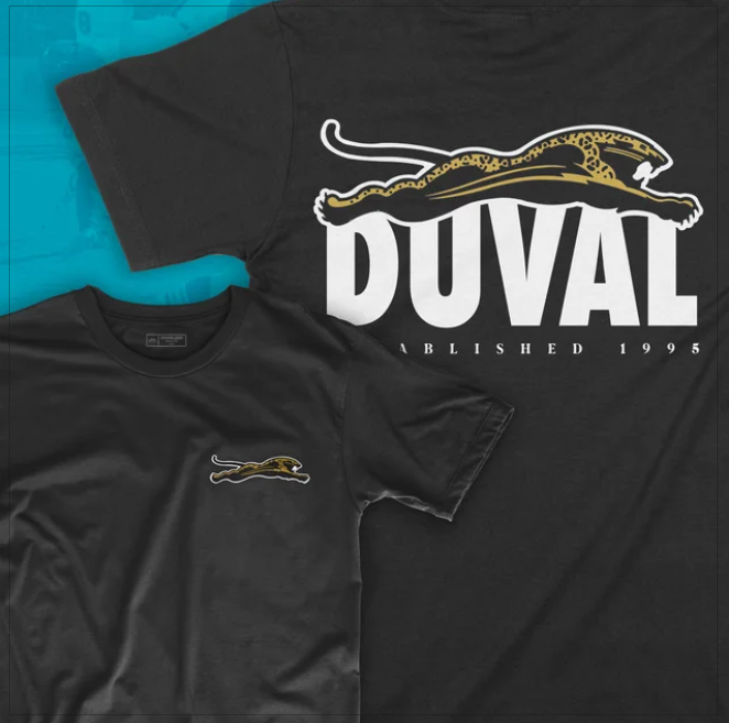 GenJag Jacksonville Jaguars DUVAL in Black Tee