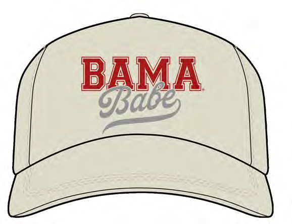 NCAA Alabama Crimson Tide Campus Collection Block Bama Babe Adjustable Cap Stone