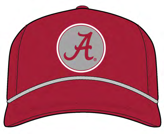 NCAA Alabama Crimson Tide Campus Collection Circle A Filter Adjustable Cap Crimson
