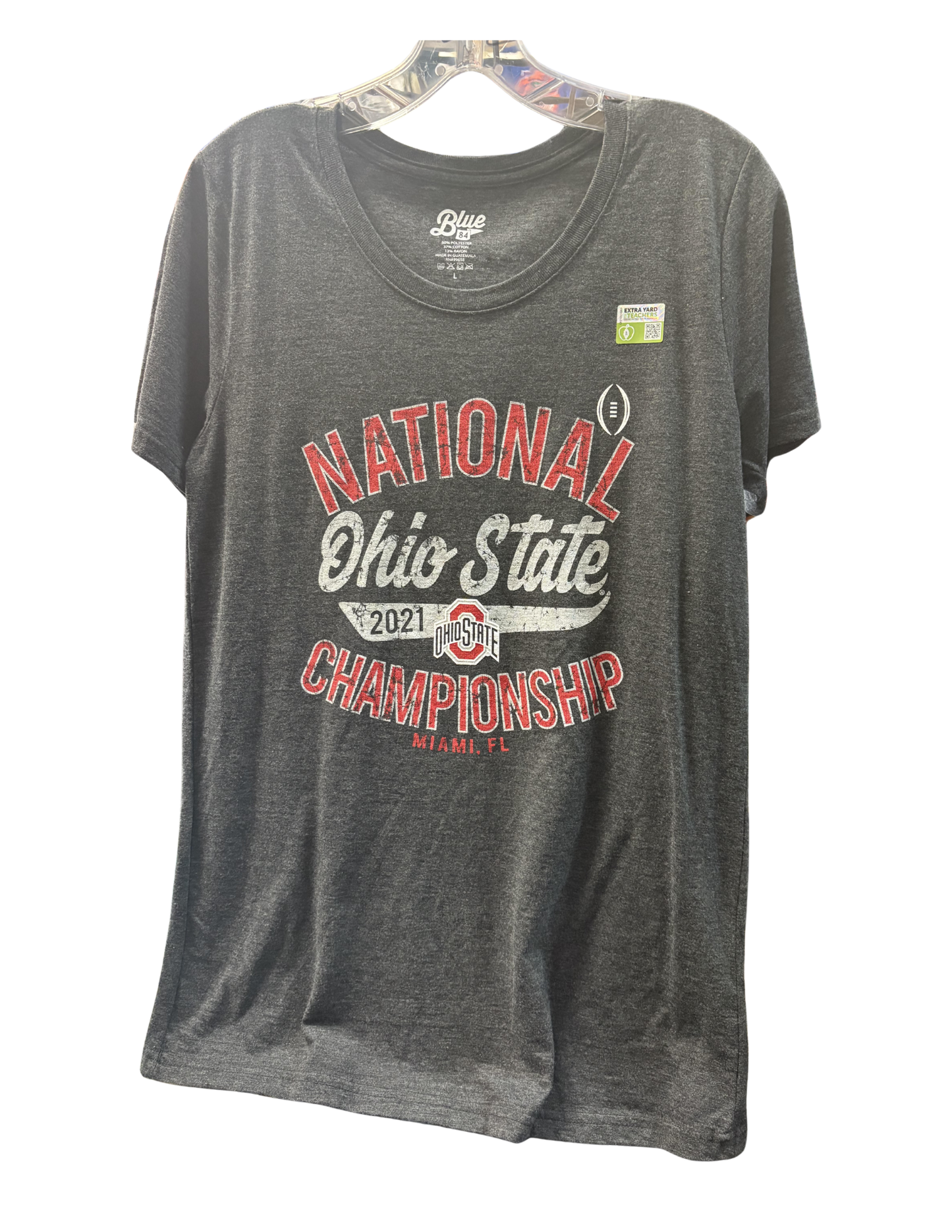 Ohio State Buckeyes Women's 2021 Championship Charcoal Tee - officially licensed fan gear