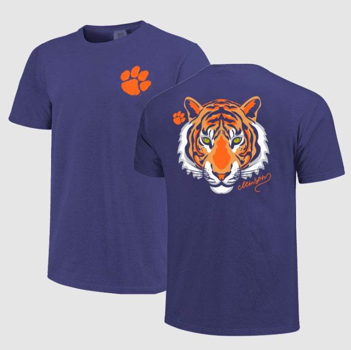 Clemson Tigers tiger head graphic tee in relaxed fit