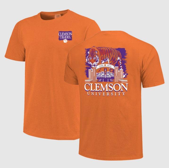 Clemson Tigers Stadium Walkaway Animal Tee with fierce graphic and relaxed fit