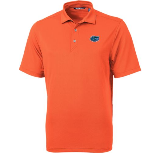 University of Florida Gators Albert Logo Pique Cutter & Buck Polo Orange
