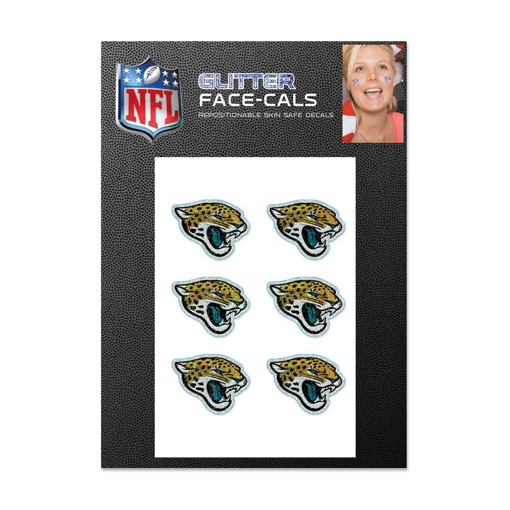 NFL Jacksonville Jaguars WinCraft Glitter Tattoo 6 Pack