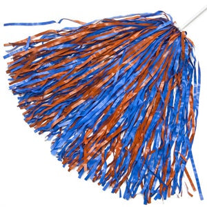 Solid Royal/Orange Pom Poms