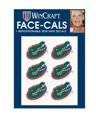 University of Florida Gators Wincraft Gator Head Face Tattoos - officially licensed fan gear