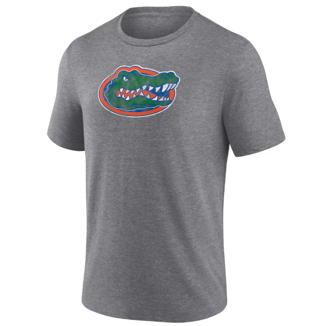 University of Florida Gators Fanatics Men's Classic Primary Tri-Blend Heather Gray T-Shirt