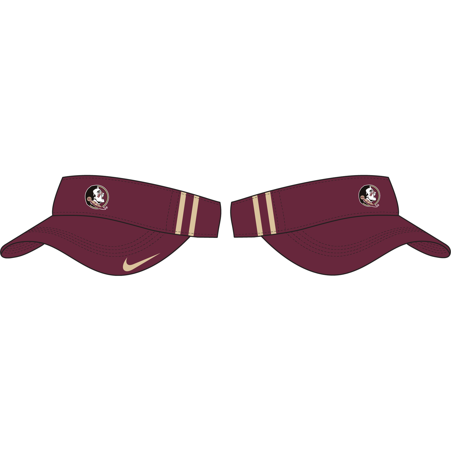 NCAA Florida State Seminoles Nike Ace Academic Visor Cap (Garnet)