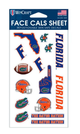 University of Florida Gators Wincraft Multi Pack Face Tattoo
