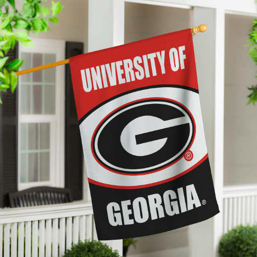 University of Georgia Bulldogs Evergreen Suede 29X43 House Flag