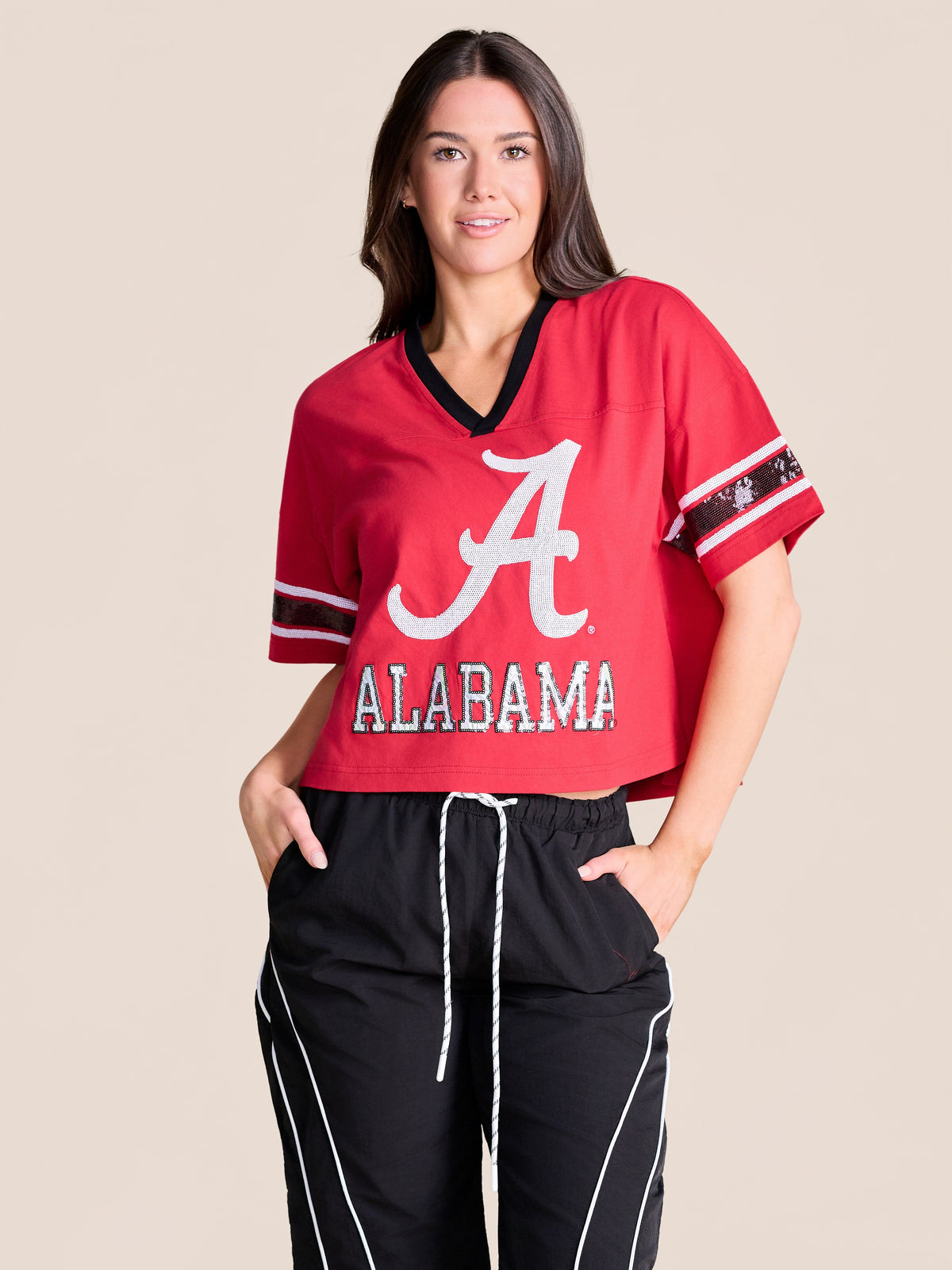 Alabama Crimson Tide Stewart Simmons Ladies Blitz Sequin Jersey Tee