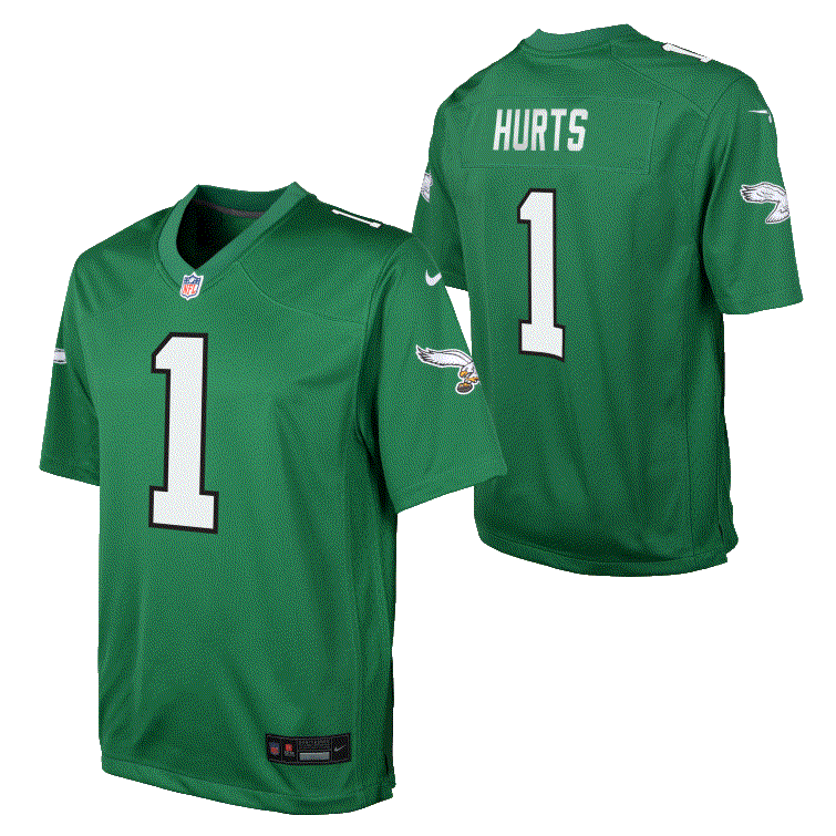 Philadelphia Eagles Youth Eagles Hurts Jalen Nike Color Rush Jersey