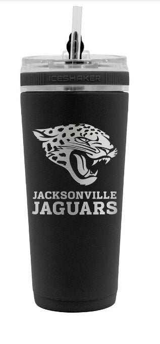 Jacksonville Jaguars Wincraft 26oz Stainless Steel Ice Shaker Bottle - officially licensed fan gear